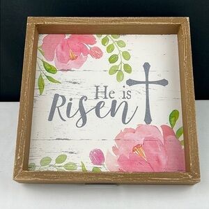 Sixtrees - 3/$48 - ‘He is Risen’ plaque. NWT. Last one!